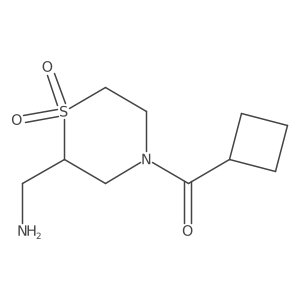 2-(Aminomethyl)-4-cyclobutanecarbonyl-1lambda6-thiomorpholine-1,1-dione结构式