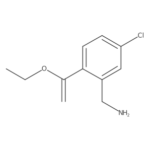 [5-Chloro-2-(1-ethoxyethenyl)phenyl]methanamine Structure