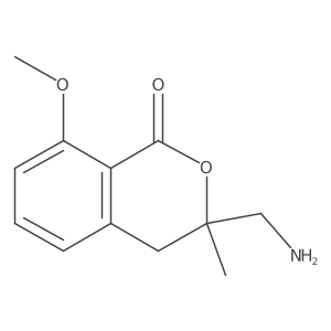 3-(aminomethyl)-8-methoxy-3-methyl-3,4-dihydro-1H-2-benzopyran-1-one结构式