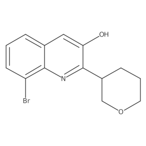 8-Bromo-2-(oxan-3-yl)quinolin-3-ol结构式