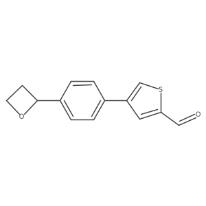 4-[4-(Oxetan-2-yl)phenyl]thiophene-2-carbaldehyde结构式