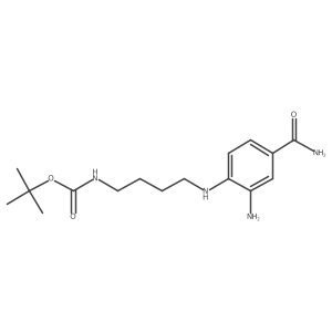 tert-Butyl (4-((2-amino-4-carbamoylphenyl)amino)butyl)carbamate Structure