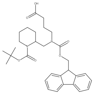 4-[({1-[(tert-butoxy)carbonyl]piperidin-2-yl}methyl)({[(9H-fluoren-9-yl)methoxy]carbonyl})amino]butanoic acid结构式