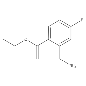 [2-(1-Ethoxyethenyl)-5-fluorophenyl]methanamine Structure