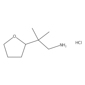 2-Methyl-2-(oxolan-2-yl)propan-1-amine hydrochloride结构式