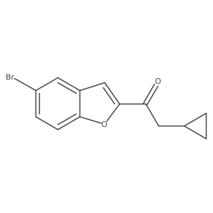 1-(5-Bromo-1-benzofuran-2-yl)-2-cyclopropylethan-1-one结构式