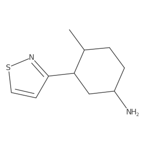 4-Methyl-3-(1,2-thiazol-3-yl)cyclohexan-1-amine结构式