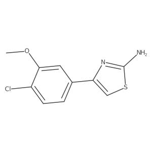 4-(4-Chloro-3-methoxyphenyl)-1,3-thiazol-2-amine结构式