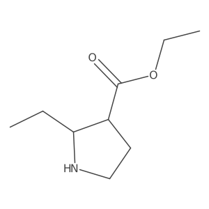 Ethyl 2-ethylpyrrolidine-3-carboxylate结构式