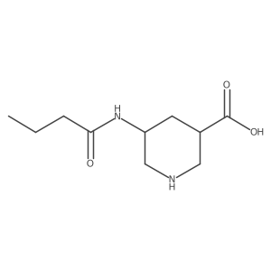 5-Butanamidopiperidine-3-carboxylic acid Structure