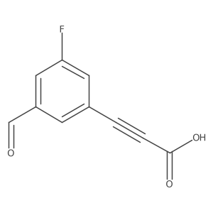 3-(3-Fluoro-5-formylphenyl)prop-2-ynoic acid结构式