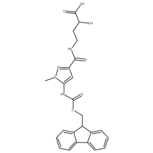 (2S)-4-{[5-({[(9H-fluoren-9-yl)methoxy]carbonyl}amino)-1-methyl-1H-pyrazol-3-yl]formamido}-2-hydroxybutanoic acid Structure
