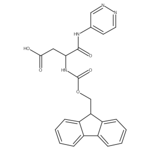 3-({[(9H-fluoren-9-yl)methoxy]carbonyl}amino)-3-[(pyridazin-4-yl)carbamoyl]propanoic acid结构式