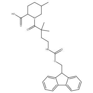 1-[4-({[(9H-fluoren-9-yl)methoxy]carbonyl}amino)-2,2-dimethylbutanoyl]-5-methylpiperidine-2-carboxylic acid Structure