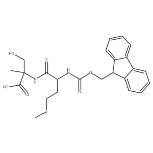 2-[2-({[(9H-fluoren-9-yl)methoxy]carbonyl}amino)-4-(methylsulfanyl)butanamido]-3-hydroxy-2-methylpropanoic acid结构式