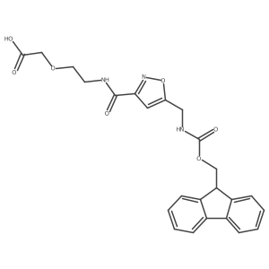 2-[2-({5-[({[(9H-fluoren-9-yl)methoxy]carbonyl}amino)methyl]-1,2-oxazol-3-yl}formamido)ethoxy]acetic acid结构式