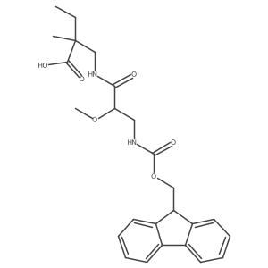 2-{[3-({[(9H-fluoren-9-yl)methoxy]carbonyl}amino)-2-methoxypropanamido]methyl}-2-methylbutanoic acid结构式