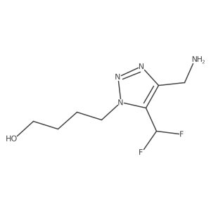 4-[4-(aminomethyl)-5-(difluoromethyl)-1H-1,2,3-triazol-1-yl]butan-1-ol结构式