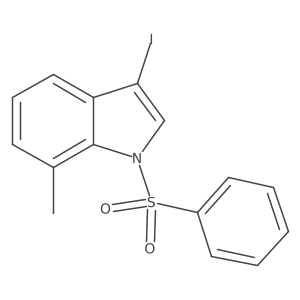 1-(benzenesulfonyl)-3-iodo-7-methyl-1H-indole结构式
