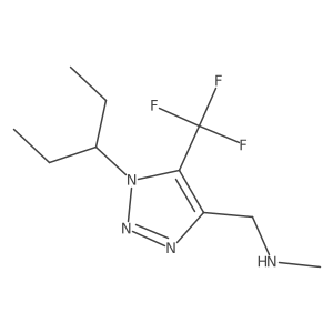 methyl({[1-(pentan-3-yl)-5-(trifluoromethyl)-1H-1,2,3-triazol-4-yl]methyl})amine Structure