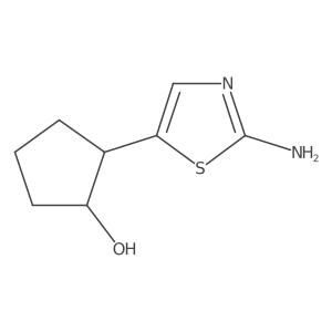2-(2-Amino-1,3-thiazol-5-yl)cyclopentan-1-ol Structure