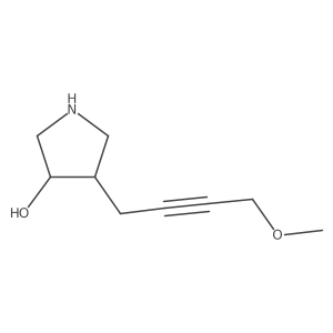 4-(4-Methoxybut-2-yn-1-yl)pyrrolidin-3-ol结构式