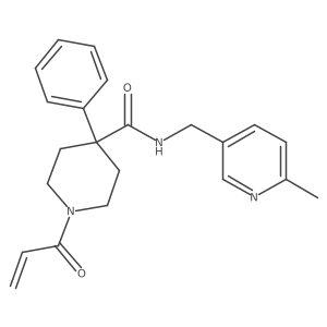 N-[(6-Methylpyridin-3-yl)methyl]-4-phenyl-1-prop-2-enoylpiperidine-4-carboxamide结构式
