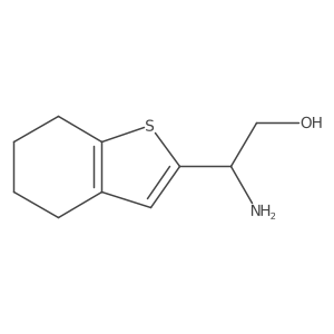 (2R)-2-amino-2-(4,5,6,7-tetrahydro-1-benzothiophen-2-yl)ethan-1-ol结构式