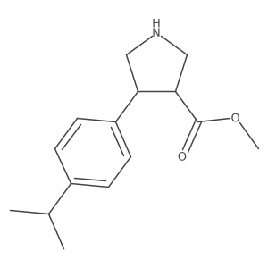 rac-methyl (3R,4S)-4-[4-(propan-2-yl)phenyl]pyrrolidine-3-carboxylate结构式