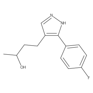 (2R)-4-[3-(4-fluorophenyl)-1H-pyrazol-4-yl]butan-2-ol Structure
