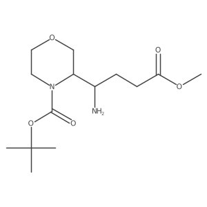 Tert-butyl 3-(1-amino-4-methoxy-4-oxobutyl)morpholine-4-carboxylate结构式