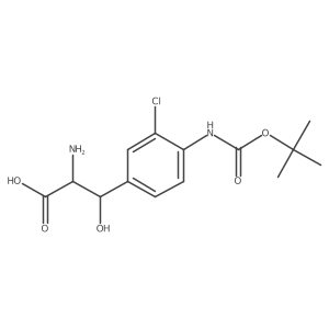 2-Amino-3-(4-{[(tert-butoxy)carbonyl]amino}-3-chlorophenyl)-3-hydroxypropanoic acid结构式
