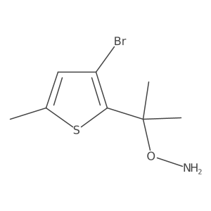 O-[2-(3-bromo-5-methylthiophen-2-yl)propan-2-yl]hydroxylamine结构式