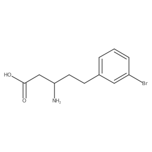 3-Amino-5-(3-bromophenyl)pentanoic acid结构式