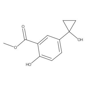 Methyl 2-hydroxy-5-(1-hydroxycyclopropyl)benzoate结构式