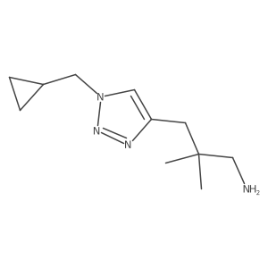 3-[1-(cyclopropylmethyl)-1H-1,2,3-triazol-4-yl]-2,2-dimethylpropan-1-amine结构式