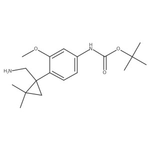 tert-butyl N-{4-[1-(aminomethyl)-2,2-dimethylcyclopropyl]-3-methoxyphenyl}carbamate Structure