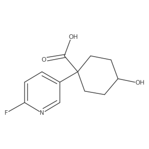 1-(6-Fluoropyridin-3-yl)-4-hydroxycyclohexane-1-carboxylic acid Structure