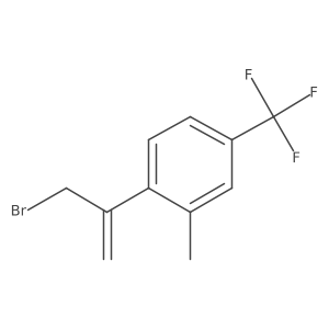 1-(3-Bromoprop-1-en-2-yl)-2-methyl-4-(trifluoromethyl)benzene结构式