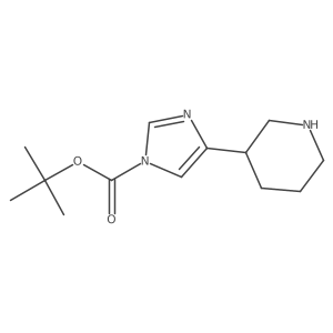 tert-butyl 4-(piperidin-3-yl)-1H-imidazole-1-carboxylate结构式