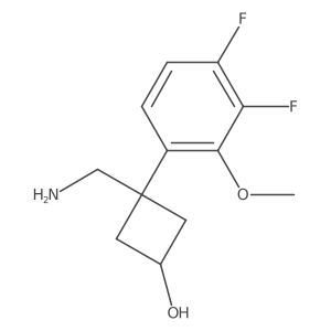 3-(Aminomethyl)-3-(3,4-difluoro-2-methoxyphenyl)cyclobutan-1-ol结构式