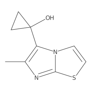 1-{6-Methylimidazo[2,1-b][1,3]thiazol-5-yl}cyclopropan-1-ol结构式