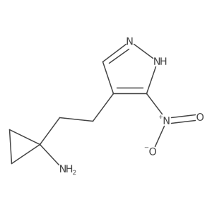 1-[2-(3-nitro-1H-pyrazol-4-yl)ethyl]cyclopropan-1-amine Structure