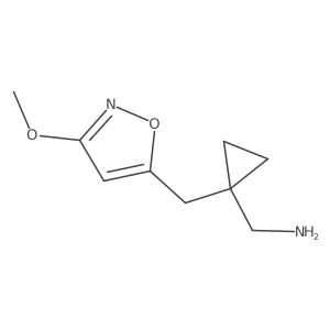 {1-[(3-Methoxy-1,2-oxazol-5-yl)methyl]cyclopropyl}methanamine结构式