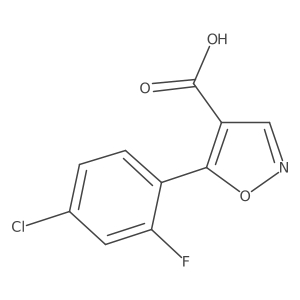 5-(4-Chloro-2-fluorophenyl)-1,2-oxazole-4-carboxylic acid结构式