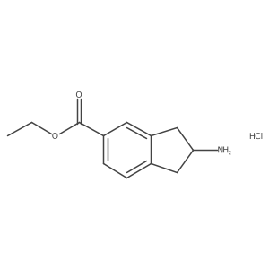 Ethyl 2-amino-2,3-dihydro-1h-indene-5-carboxylate hydrochloride Structure