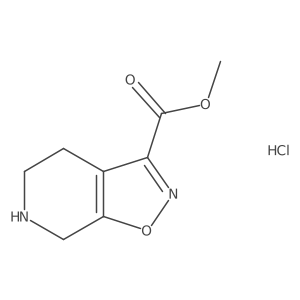 Methyl 4,5,6,7-tetrahydroisoxazolo[5,4-c]pyridine-3-carboxylate hydrochloride Structure