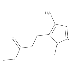 Methyl 3-(4-amino-2-methylpyrazol-3-yl)propanoate结构式