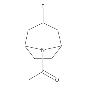 1-{3-Fluoro-8-azabicyclo[3.2.1]octan-8-yl}ethan-1-one结构式
