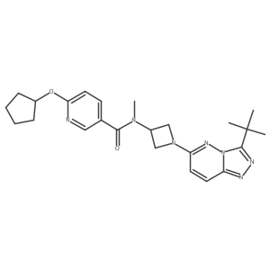 N-(1-(3-(tert-butyl)-[1,2,4]triazolo[4,3-b]pyridazin-6-yl)azetidin-3-yl)-6-(cyclopentyloxy)-N-methylnicotinamide Structure